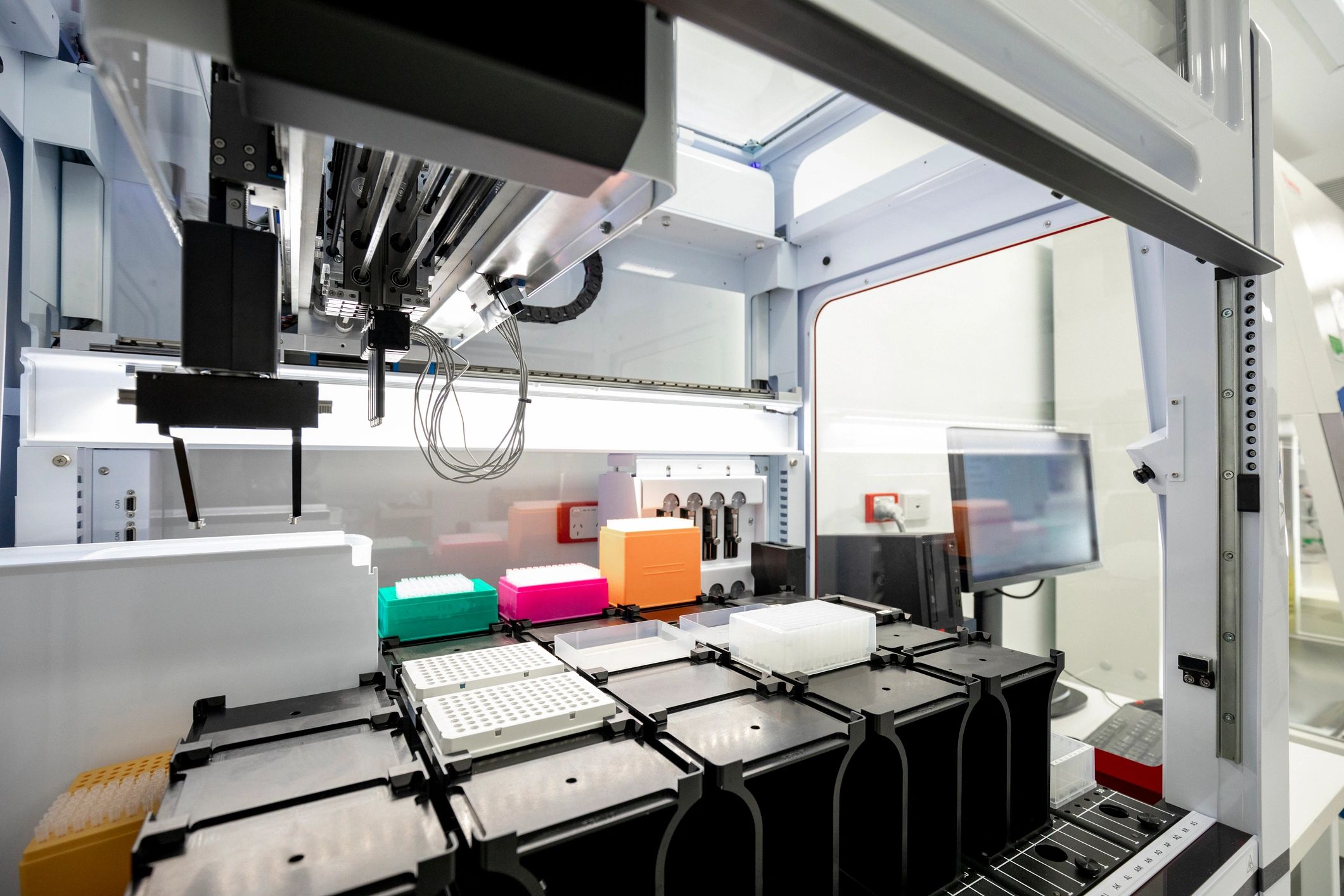 Science laboratory machinery supporting industrial biomanufacturing